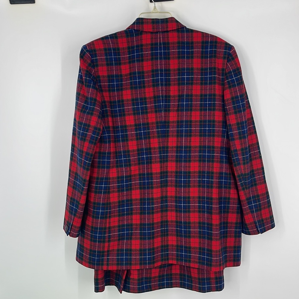 Pendleton Red And Blue Squared Pattern 100% Virgi… - image 8